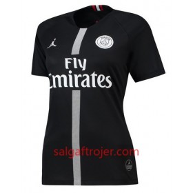 Paris Saint-Germain Fodboldtrøjer Jodan Sort Dame 3. sæt 2018/19 Kort ærmer